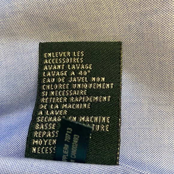 Ralph Lauren Slim Fit Button Down Shirt Blue 16.5 - Picture 9 of 9